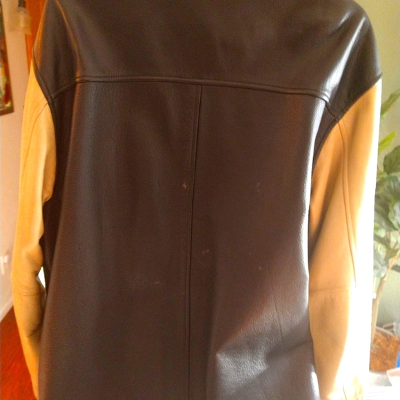 Rare 2001 Michael Jordan Leather Jacket blk/cream size L - Picture 2 of 7